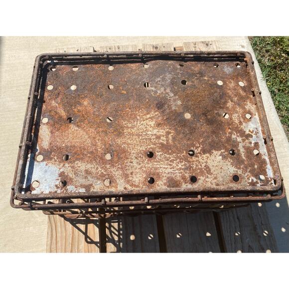 Vintage 1962 Shamrock Dairy Arizona Metal Wire Galvanized Storage Milk Crate 37B - Picture 5 of 5